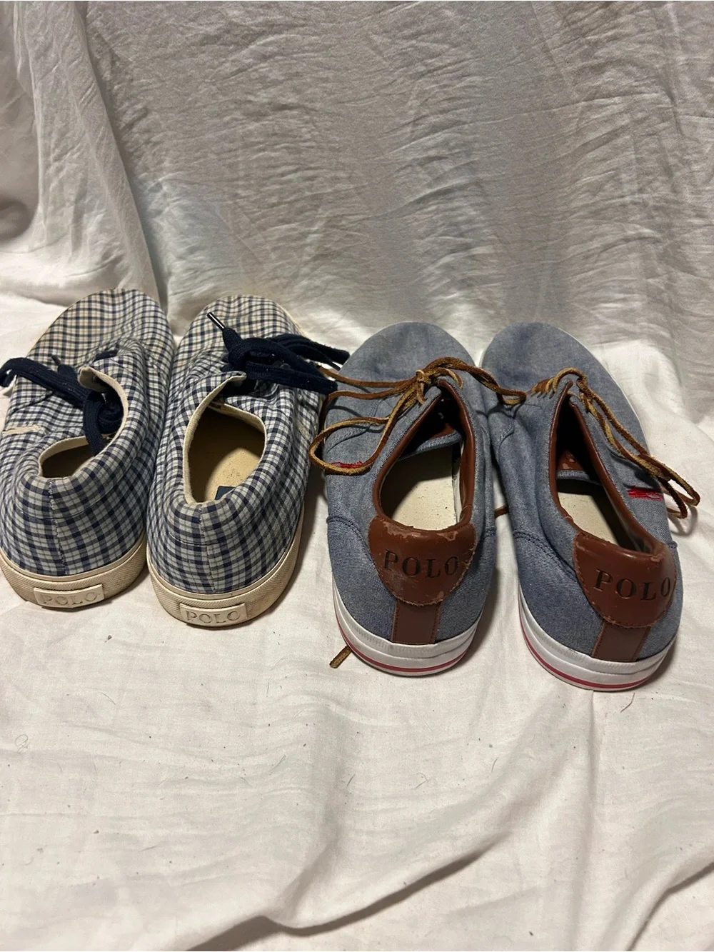 Polo by Ralph Lauren Blue Canvas Lace-Up Sneakers (TWO PAIRS)